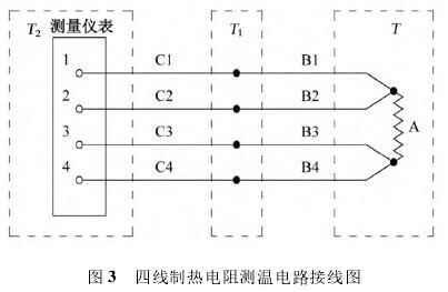 四線(xiàn)制熱電阻測溫電路接線(xiàn)圖