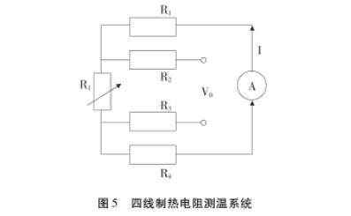 四線(xiàn)制熱電阻測溫系統圖示